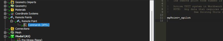 Adding remote point command snippet