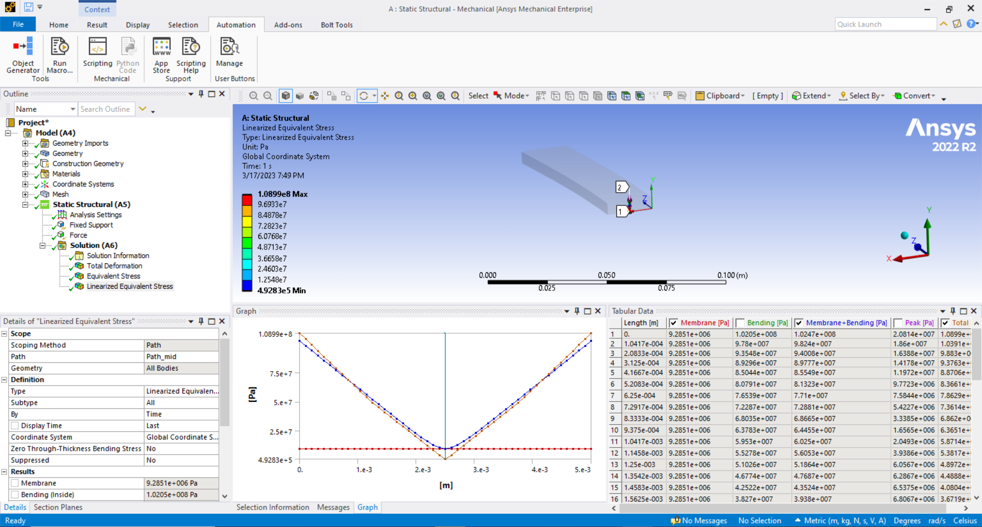 Using Python to Export Tabular Data from within ANSYS Mechanical