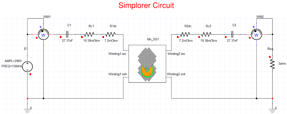 Simplorer Circuit - Wireless Power Charger