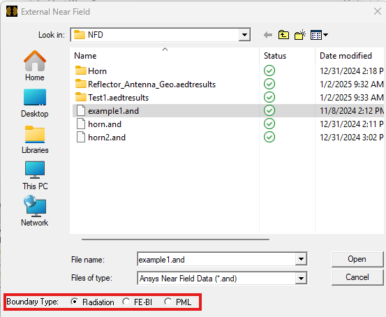Importing External Electromagnetic Near Field Data into ANSYS HFSS