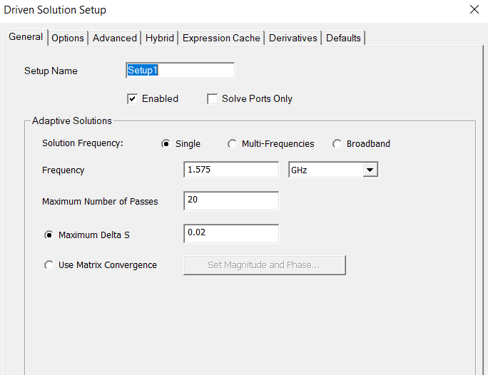 Analysis Setup